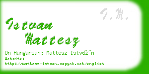 istvan mattesz business card